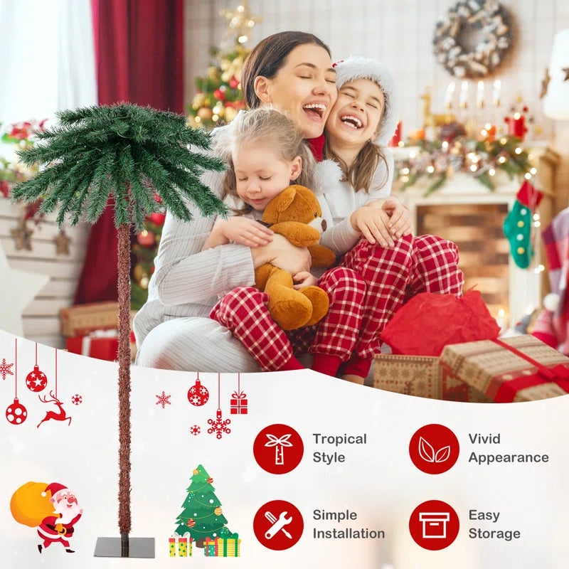 6' Lighted Tropical Christmas Tree