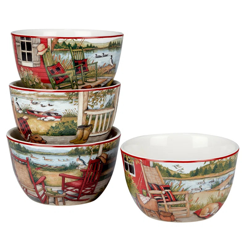 Lake Retreat 16Pc Dinnerware Set