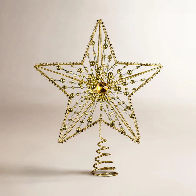 Jeweled Silver Star Tree Topper