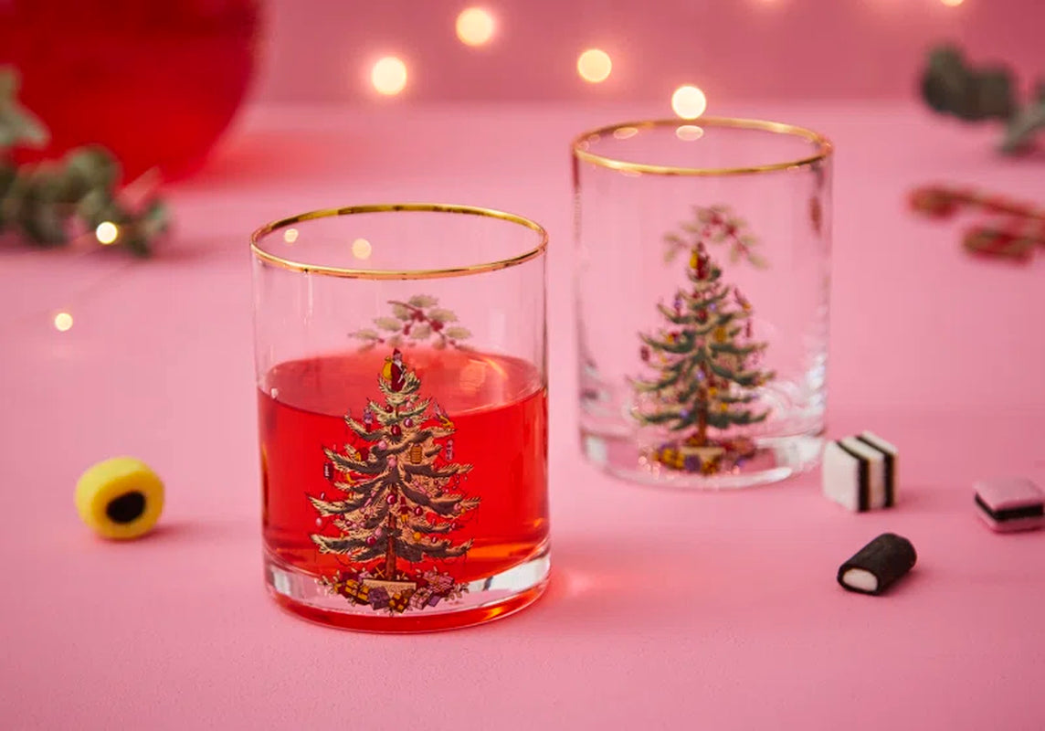 Christmas Tree Dof Glasses 14 Oz