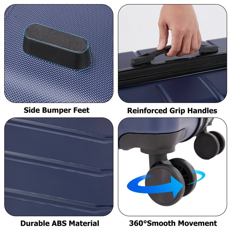 Luggage Sets 3Piece, Travel Suitcase Set ABS