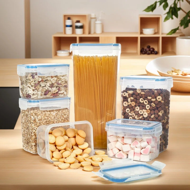 Daleah Stackable Airtight Sealed Food Storage Containers -24 Pieces, Kitchen Organization Set, Free of Bisphenol A, Used for Storage Rooms and Grain Storage