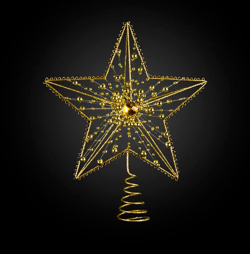 Jeweled Silver Star Tree Topper