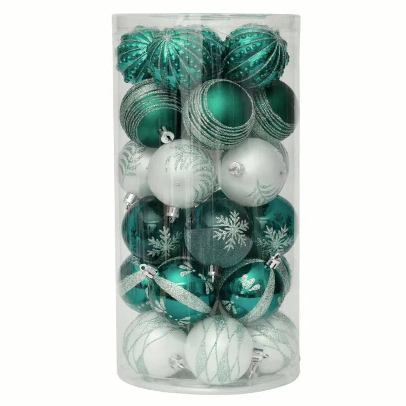 30 Piece Shatterproof Ball Ornaments Set