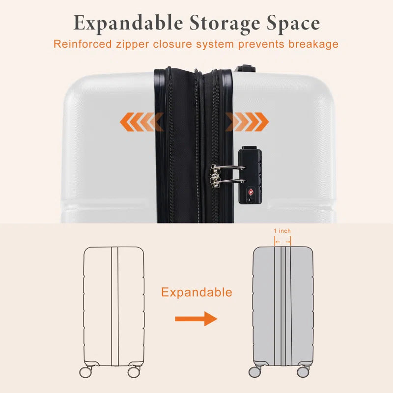 Suitcase, Lightweight ABS Travel Luggage