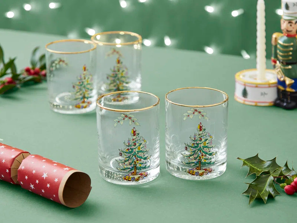 Christmas Tree Dof Glasses 14 Oz
