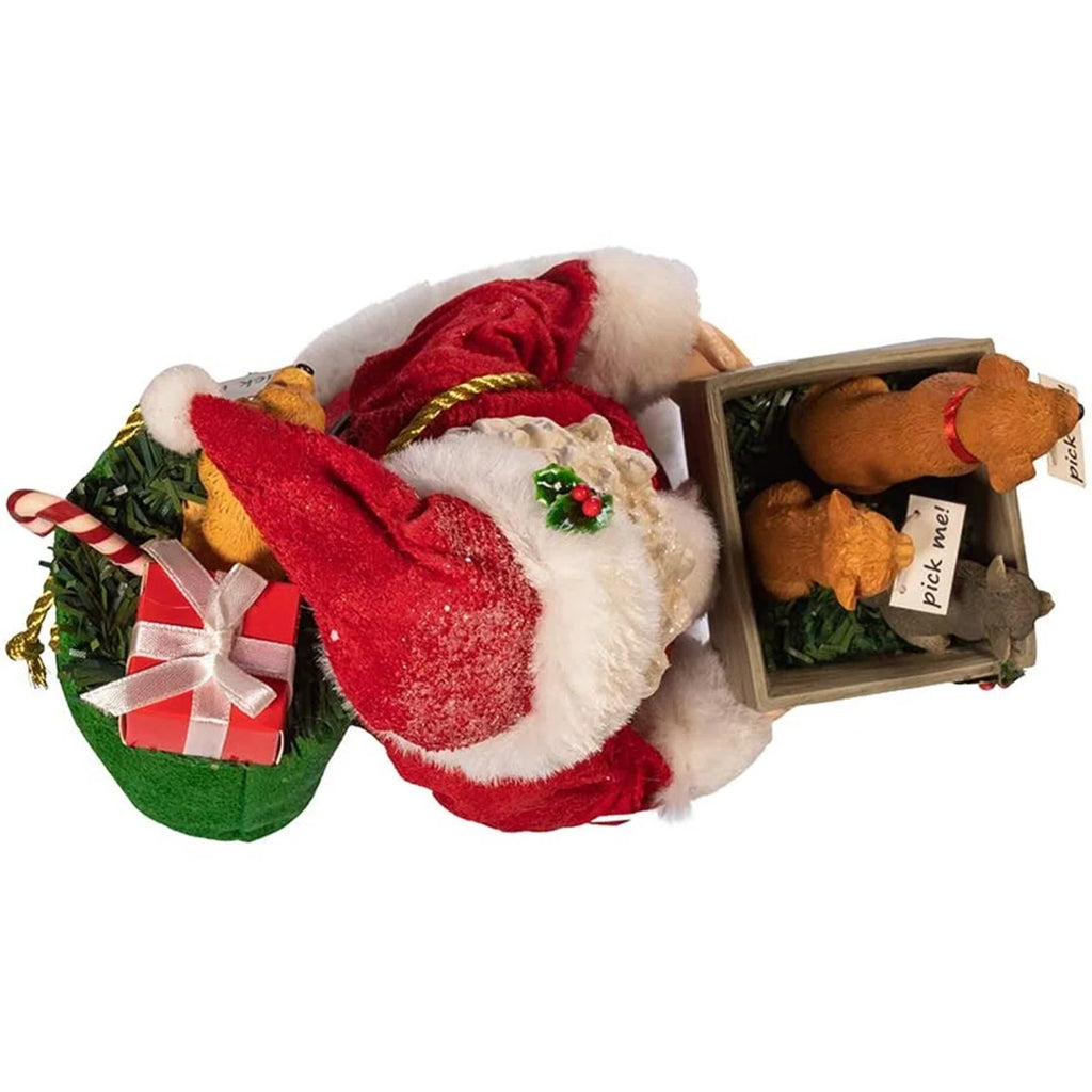 Adopt-A-Pet Santa 2-Piece Figurine Set