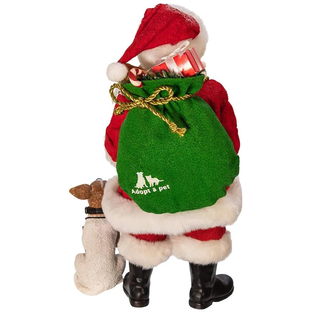Adopt-A-Pet Santa 2-Piece Figurine Set