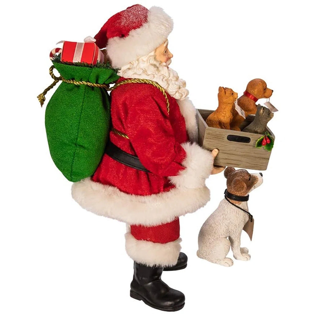 Adopt-A-Pet Santa 2-Piece Figurine Set