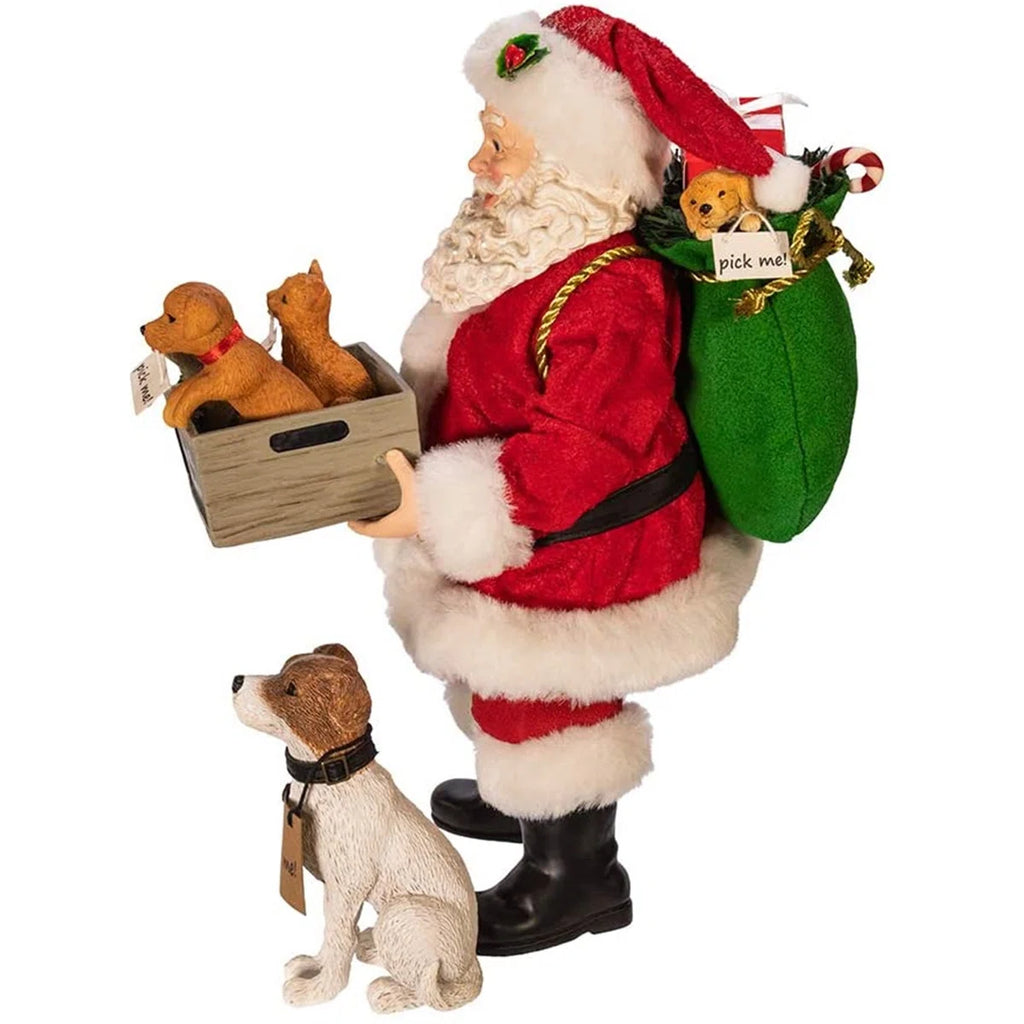 Adopt-A-Pet Santa 2-Piece Figurine Set