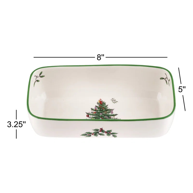 Christmas Tree Cranberry Srvr W-Slotted Spoon