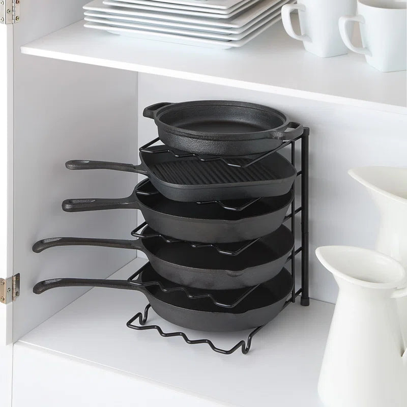 Heavy-Duty Kitchenware Pan Divider, Pot Lid, and Pot, Pan Organizer Rack Holder