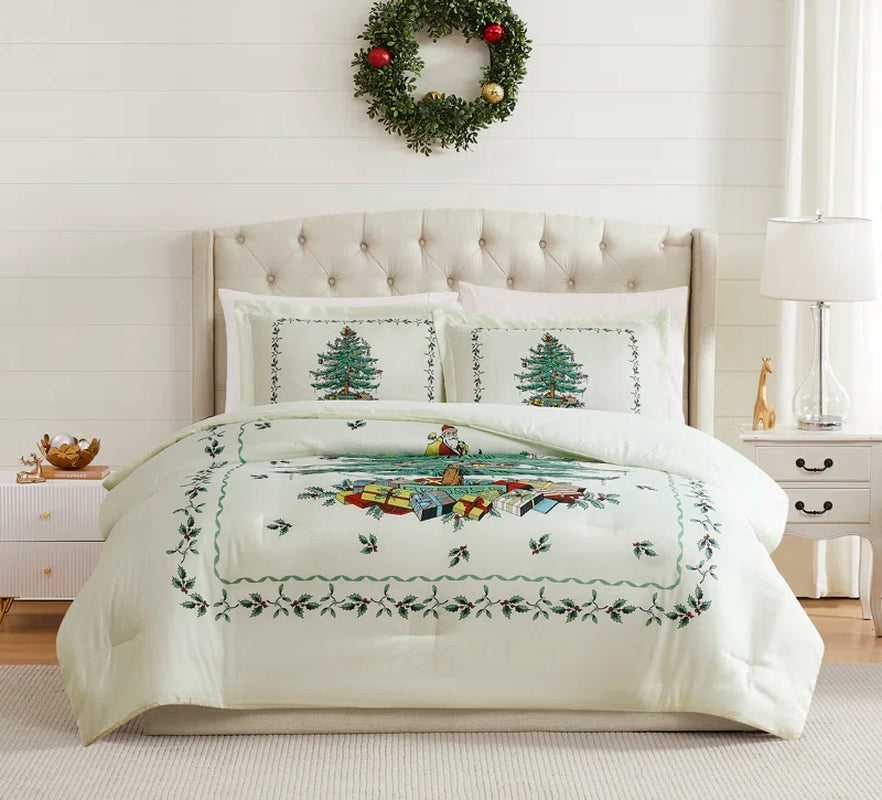 Ivory Microfiber Comforter Set