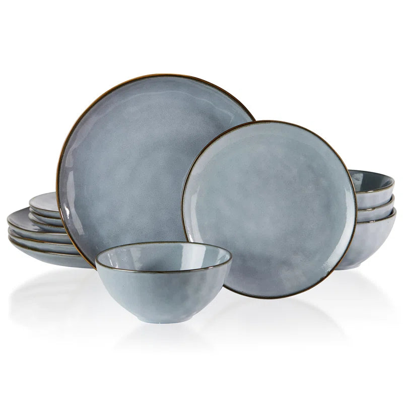Leny 12-Piece Stoneware Dinnerware Set - Service for 4