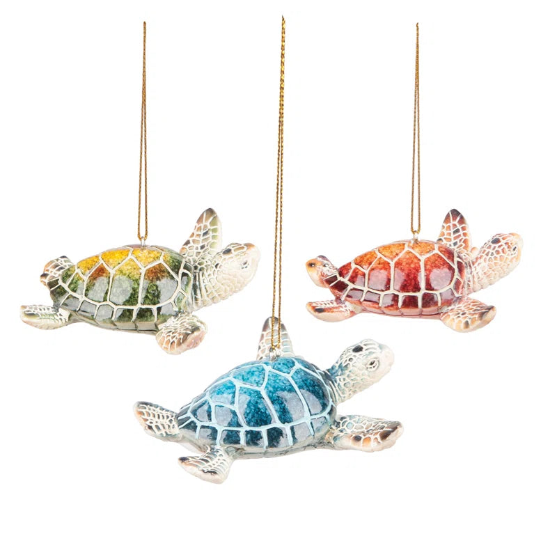 Cozumel Seaturtle Hanging Figurine Ornament