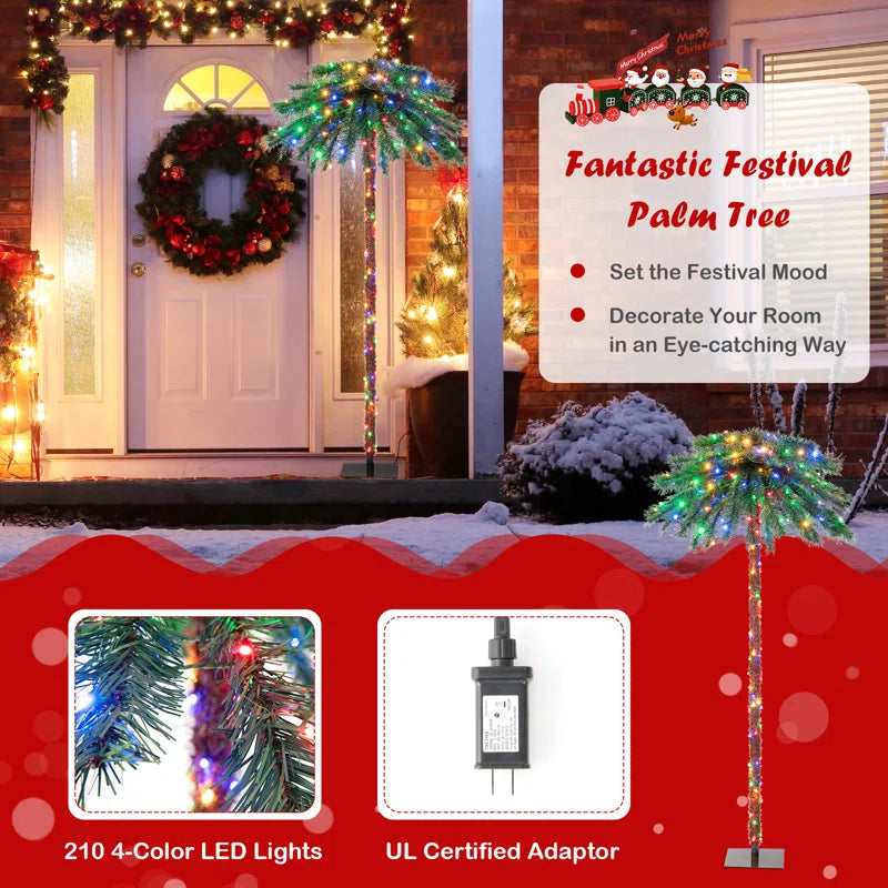 6' Lighted Tropical Christmas Tree