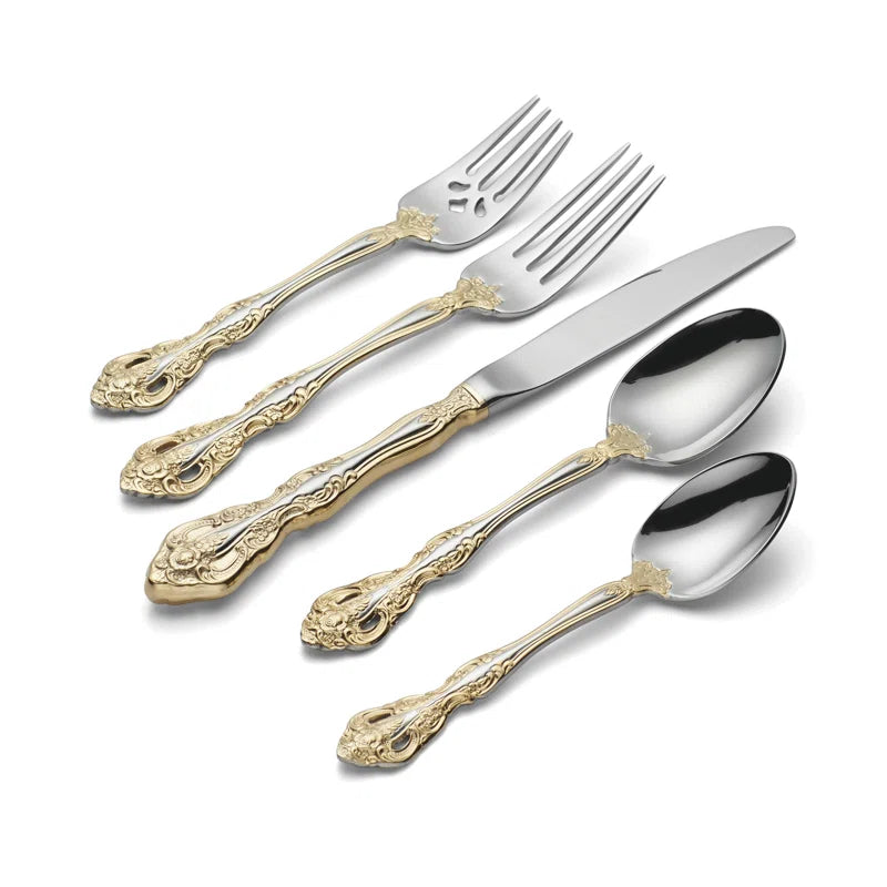 Golden Michelangelo 20 Piece Fine Flatware Set, Service for 4