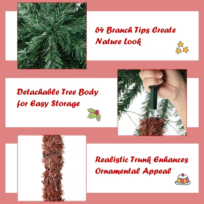 6' Lighted Tropical Christmas Tree