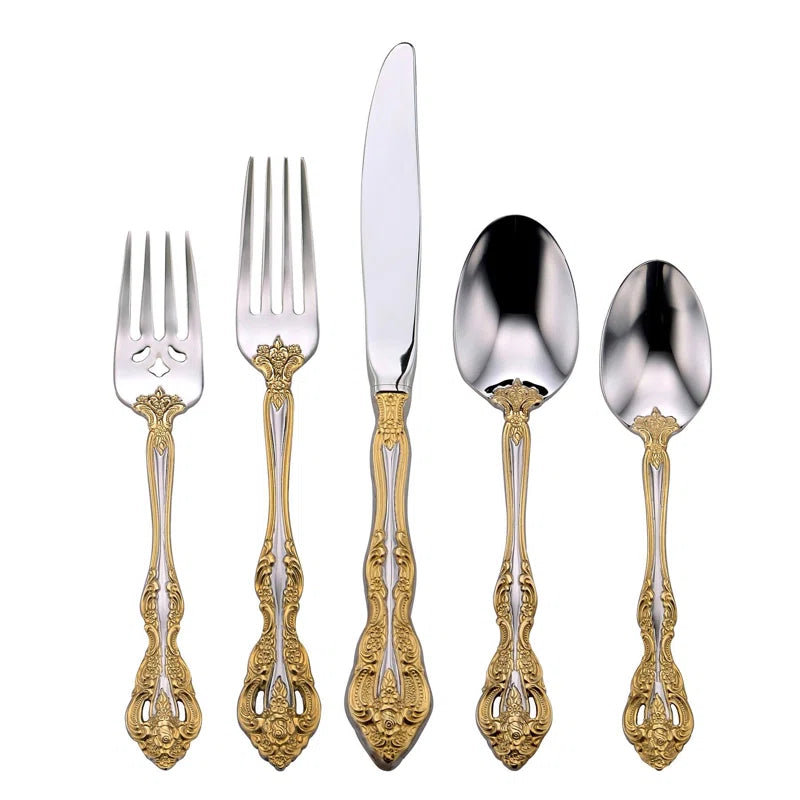 Golden Michelangelo 20 Piece Fine Flatware Set, Service for 4