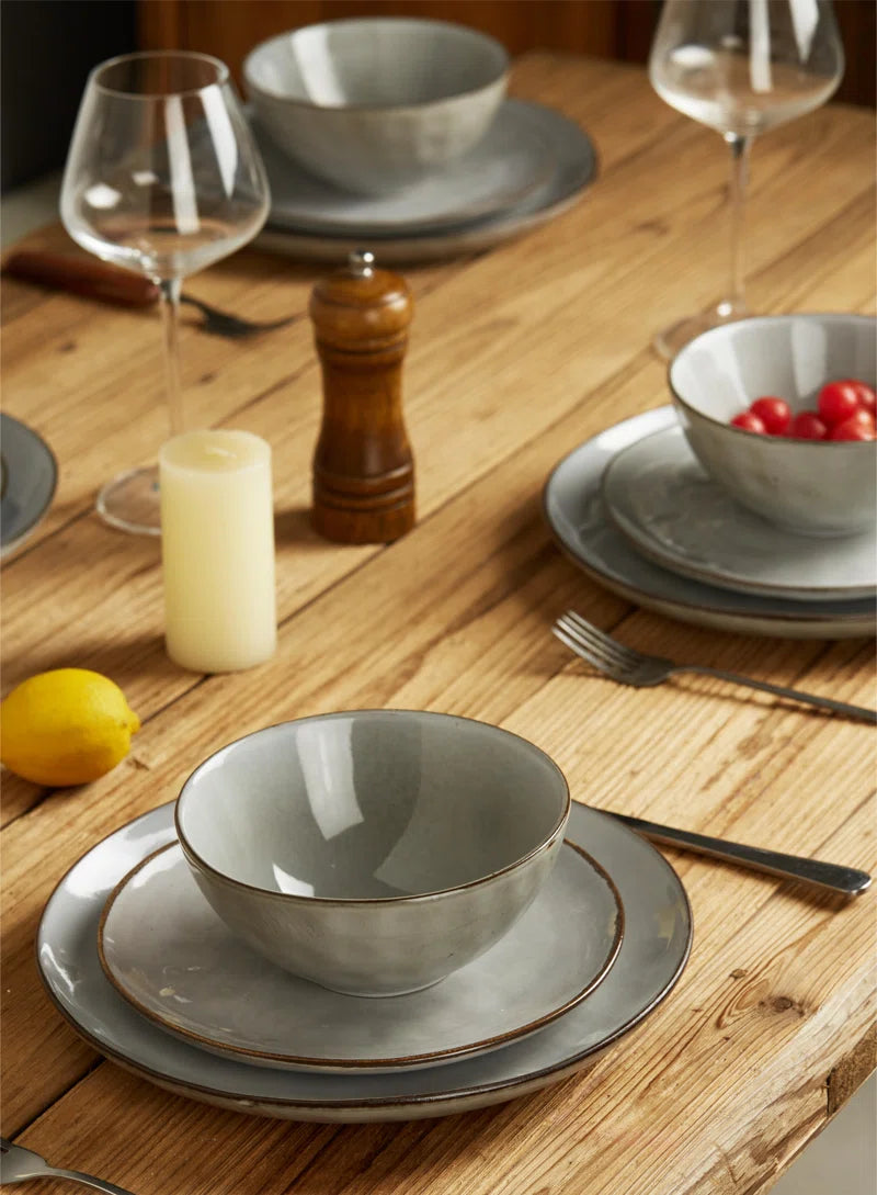 Leny 12-Piece Stoneware Dinnerware Set - Service for 4