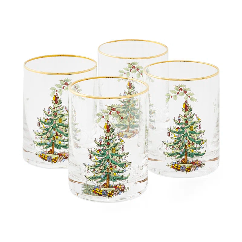 Christmas Tree Dof Glasses 14 Oz