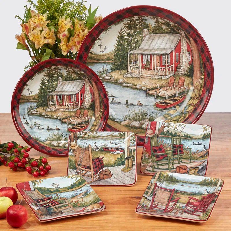 Lake Retreat 16Pc Dinnerware Set