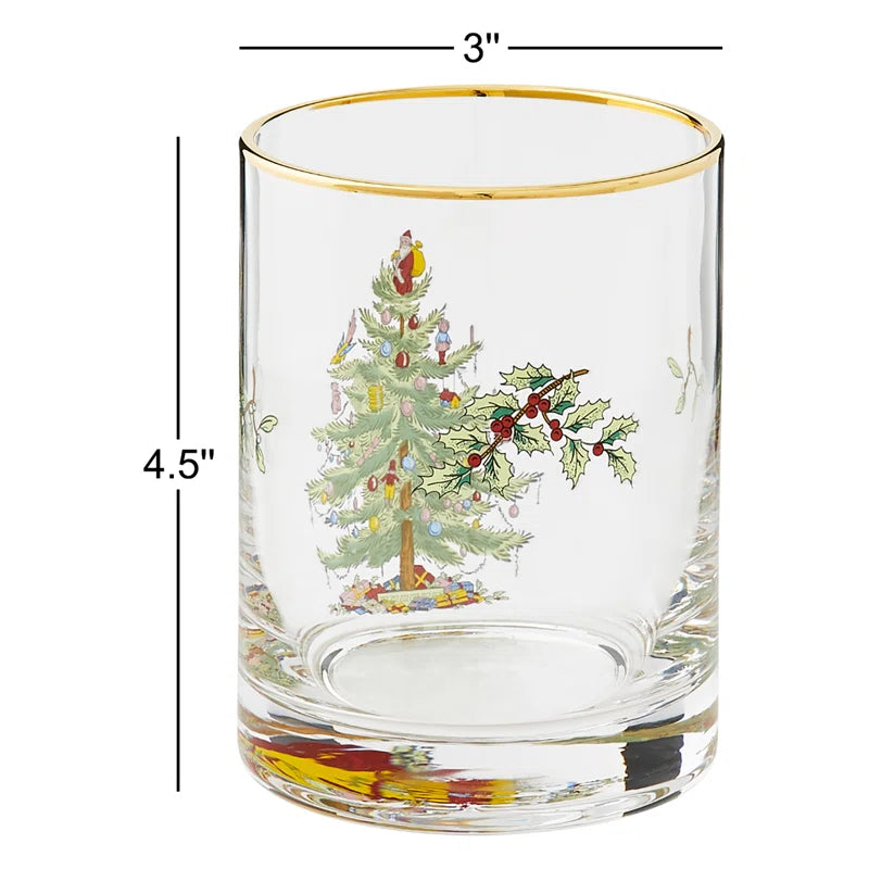 Christmas Tree Dof Glasses 14 Oz