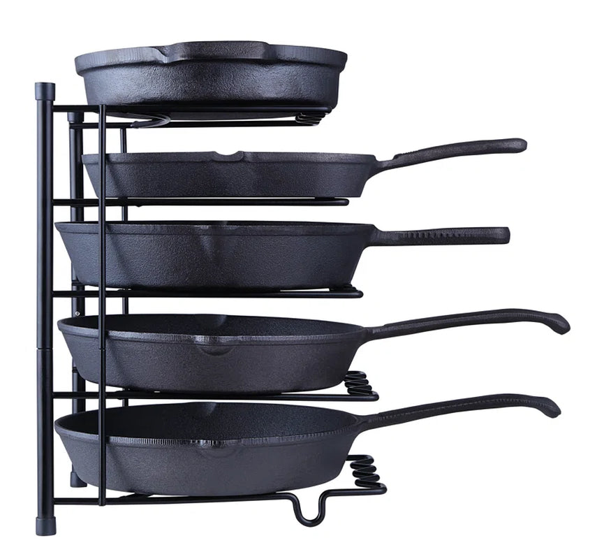 Heavy-Duty Kitchenware Pan Divider, Pot Lid, and Pot, Pan Organizer Rack Holder