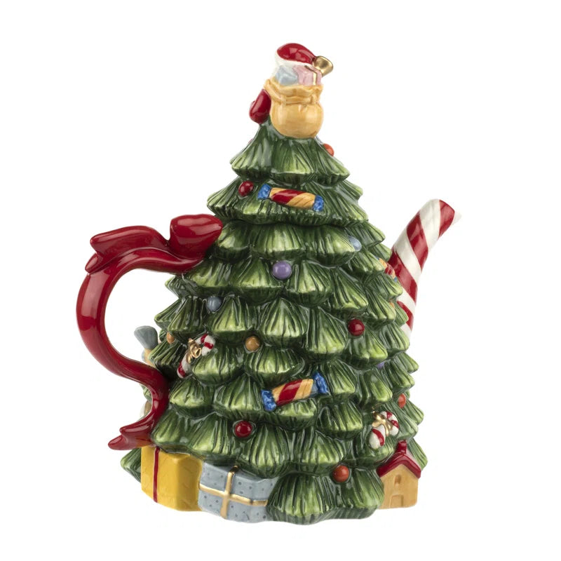 Christmas Tree Tree Teapot 7.75"