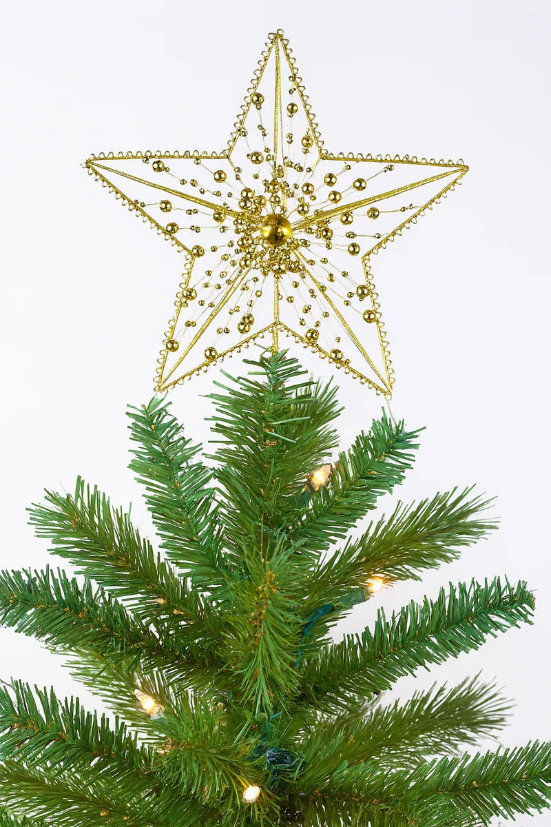 Jeweled Silver Star Tree Topper