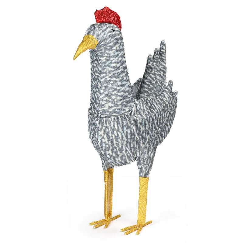 2FT Lighted Christmas Rooster Outdoor Decoration