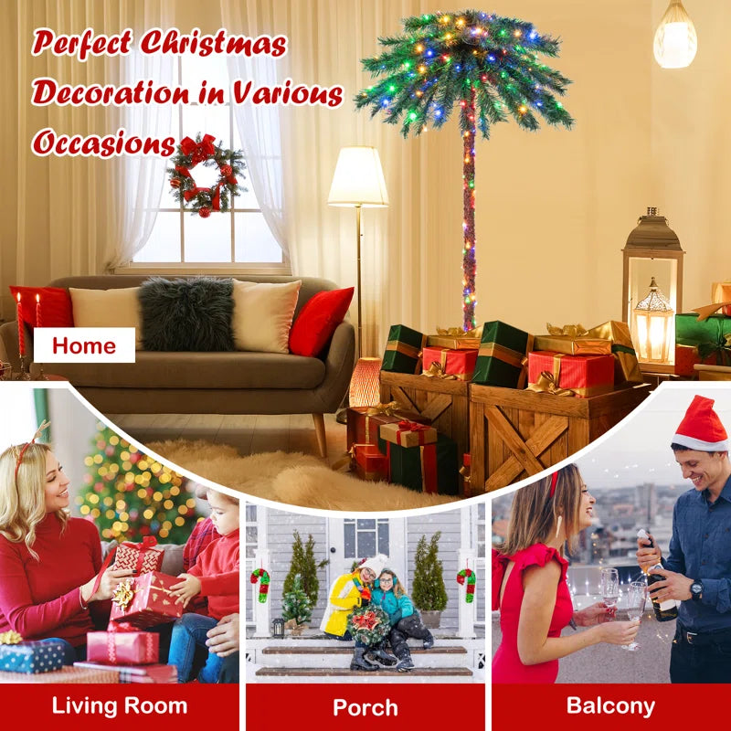 6' Lighted Tropical Christmas Tree