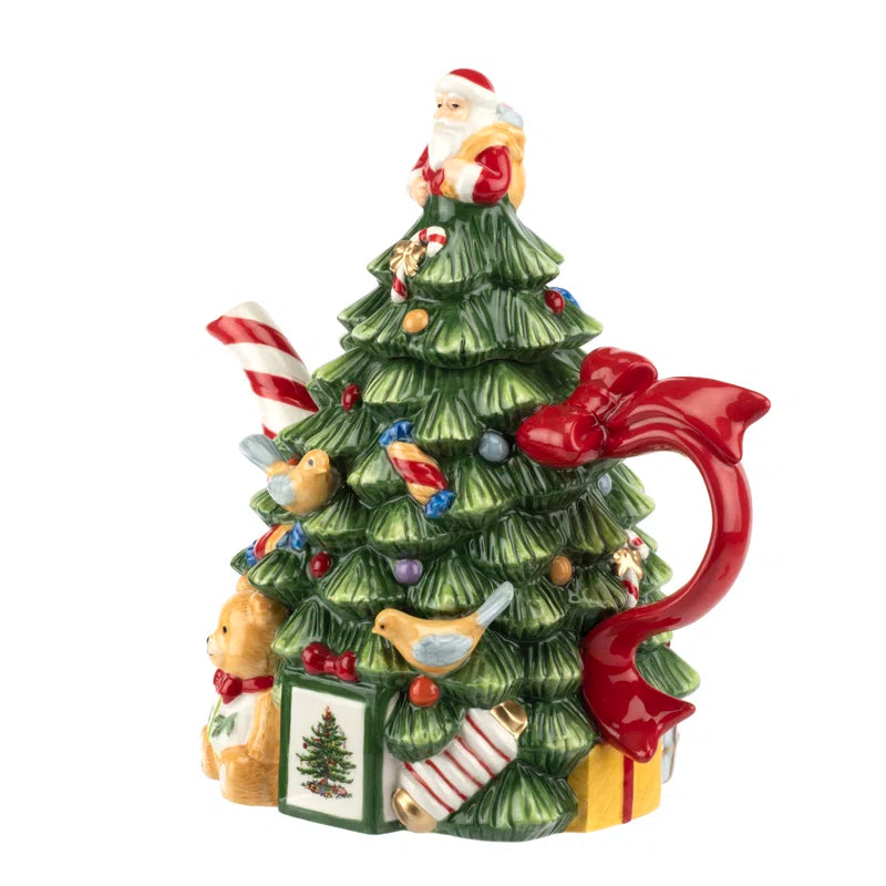 Christmas Tree Tree Teapot 7.75"