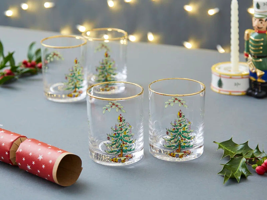 Christmas Tree Dof Glasses 14 Oz