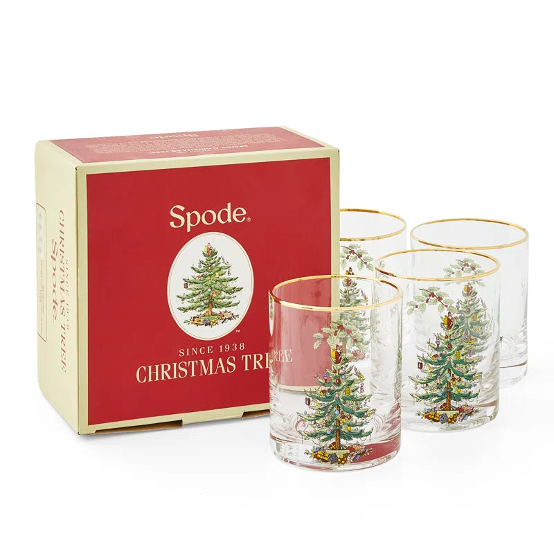 Christmas Tree Dof Glasses 14 Oz