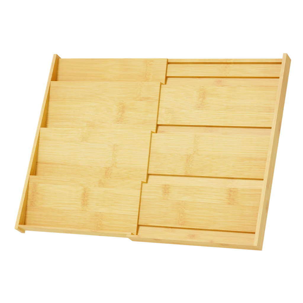 Expandable Bamboo Spice Drawer Organizer — Clean, Calm Kitchen Storage