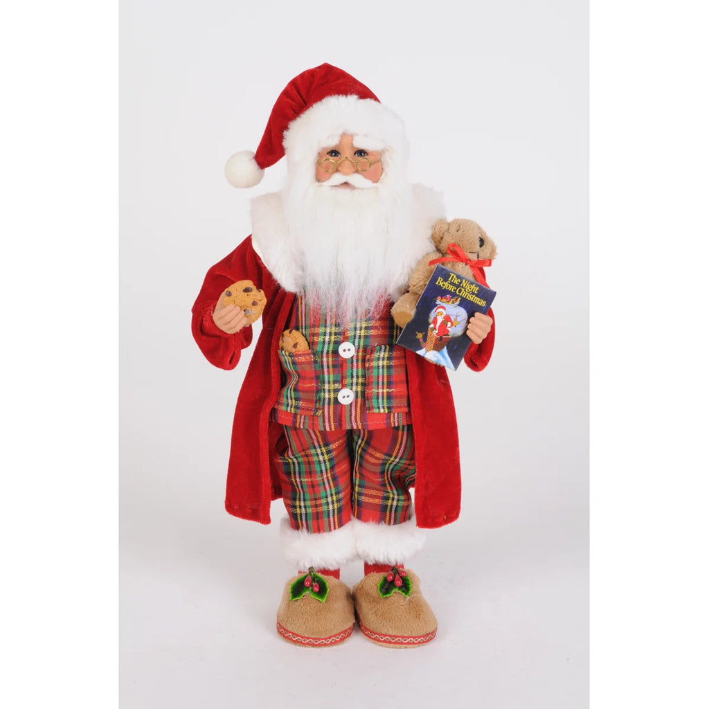 Bedtime Stories Santa – Handcrafted Holiday Figurine
