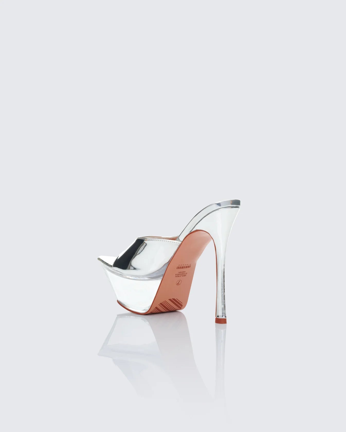 Clear Perspex Pointed Platform Mules