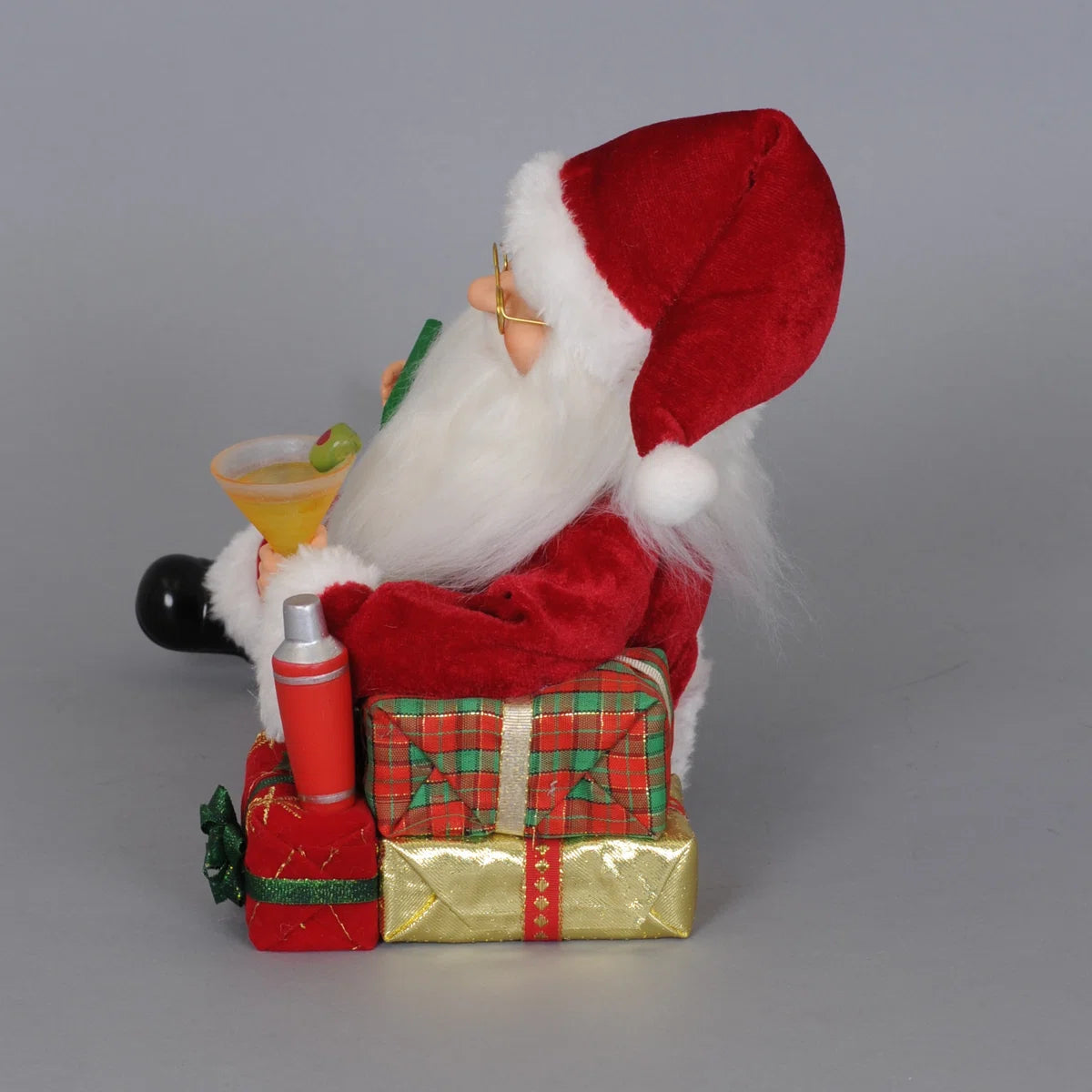 Santa’s Holiday Cocktail Mixer Figurine – 12”