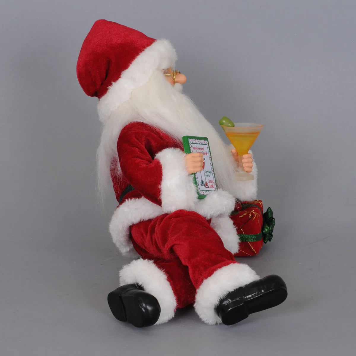 Santa’s Holiday Cocktail Mixer Figurine – 12”