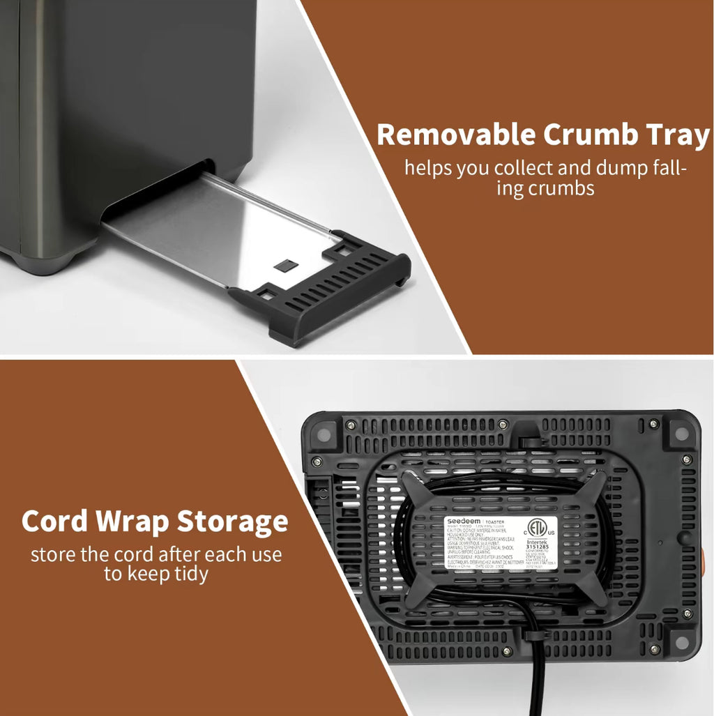 Touchscreen Smart Toaster – 2-Slice, 50% Faster Heating, LCD Display