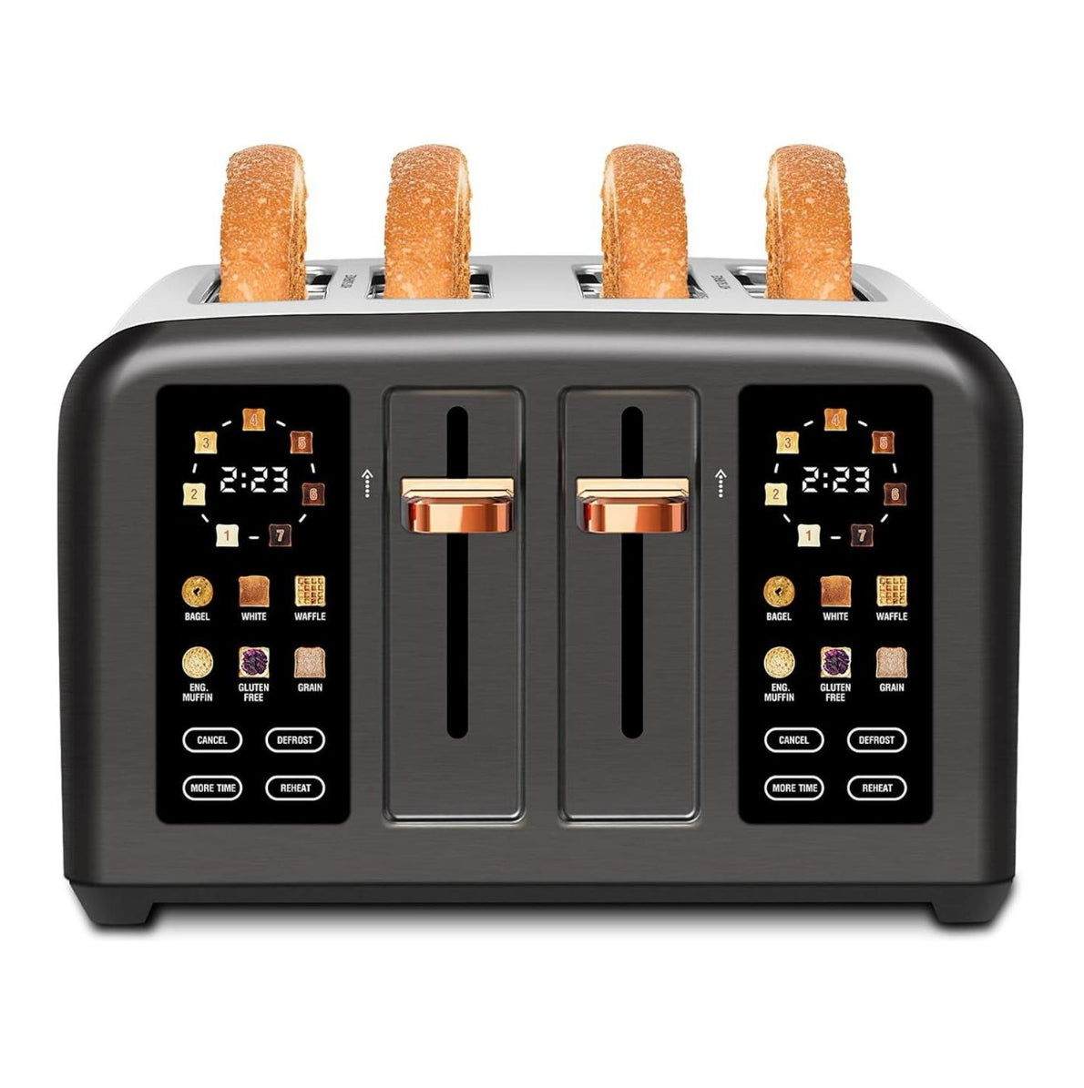 Touchscreen Smart Toaster – 2-Slice, 50% Faster Heating, LCD Display