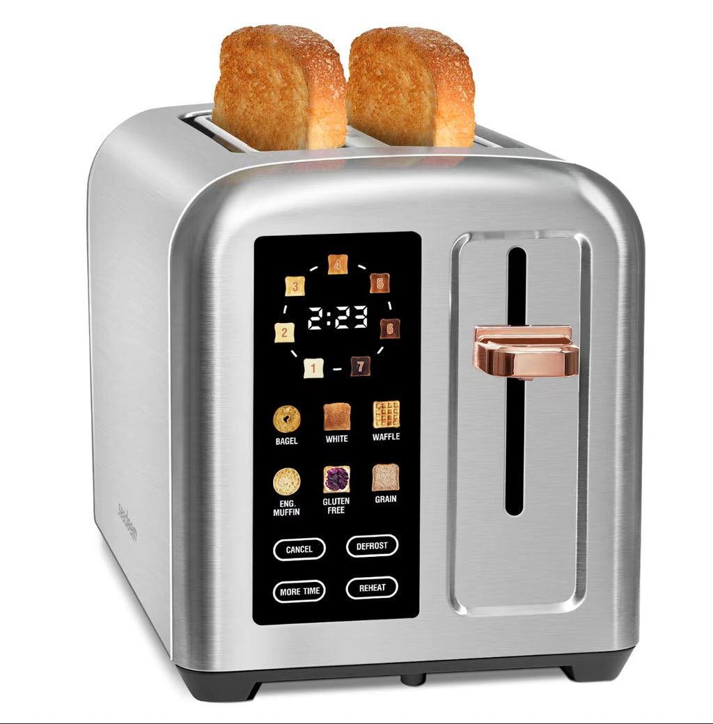 Touchscreen Smart Toaster – 2-Slice, 50% Faster Heating, LCD Display