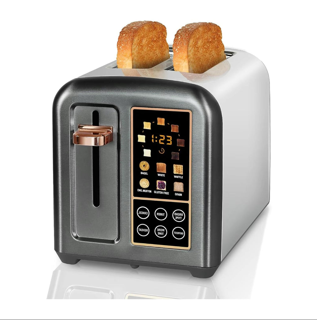 Touchscreen Smart Toaster – 2-Slice, 50% Faster Heating, LCD Display