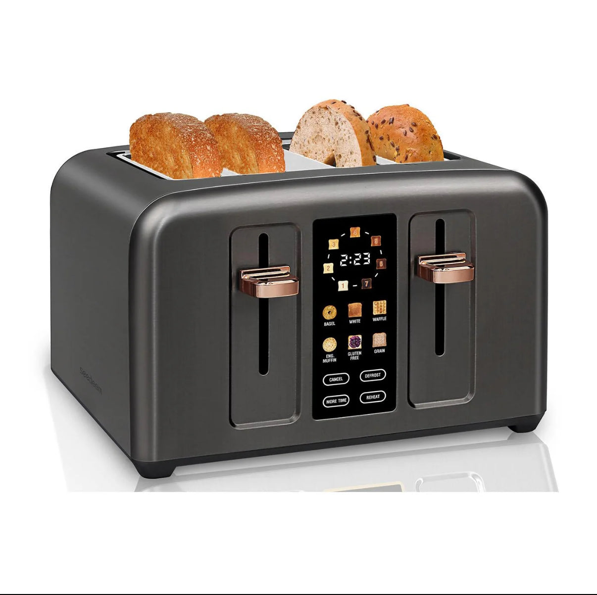 Touchscreen Smart Toaster – 2-Slice, 50% Faster Heating, LCD Display