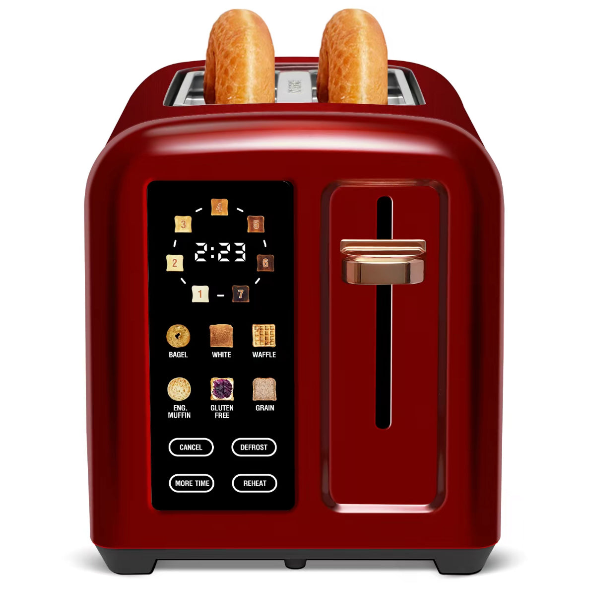 Touchscreen Smart Toaster – 2-Slice, 50% Faster Heating, LCD Display