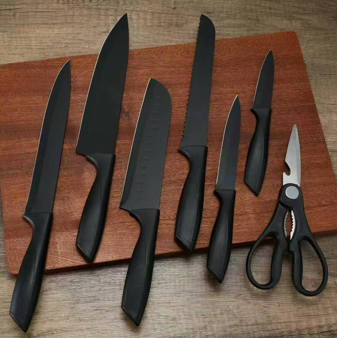 Midnight Steel Knife Set (8-Piece)