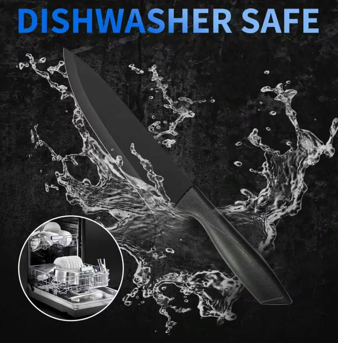 Midnight Steel Knife Set (8-Piece)