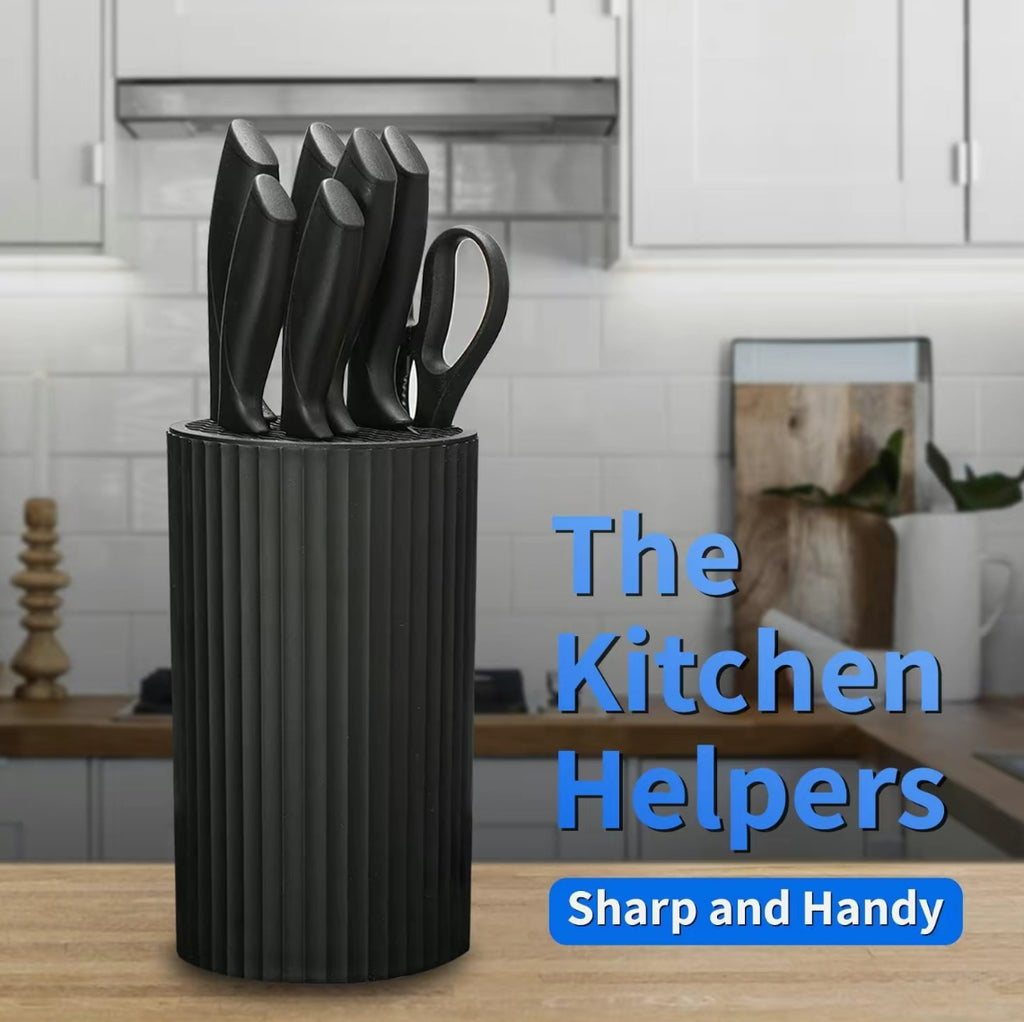 Midnight Steel Knife Set (8-Piece)