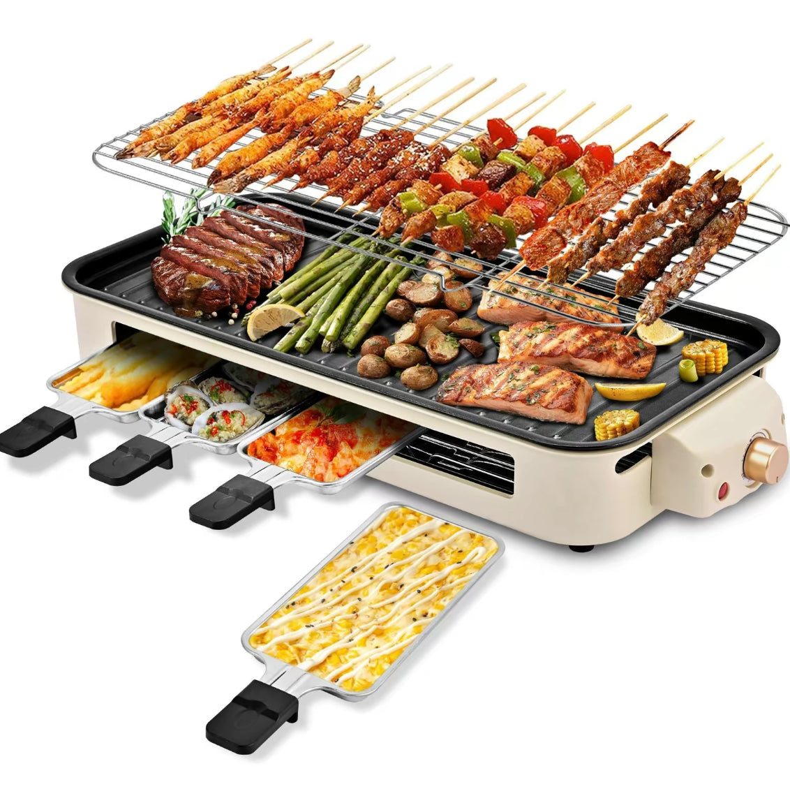 The Countertop Grillhouse 2-in-1 Indoor Electric Grill & Griddle System